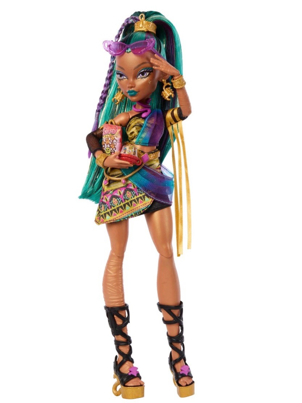 Monster High Nefera De Nile Doll in Teal, Purple & Gold